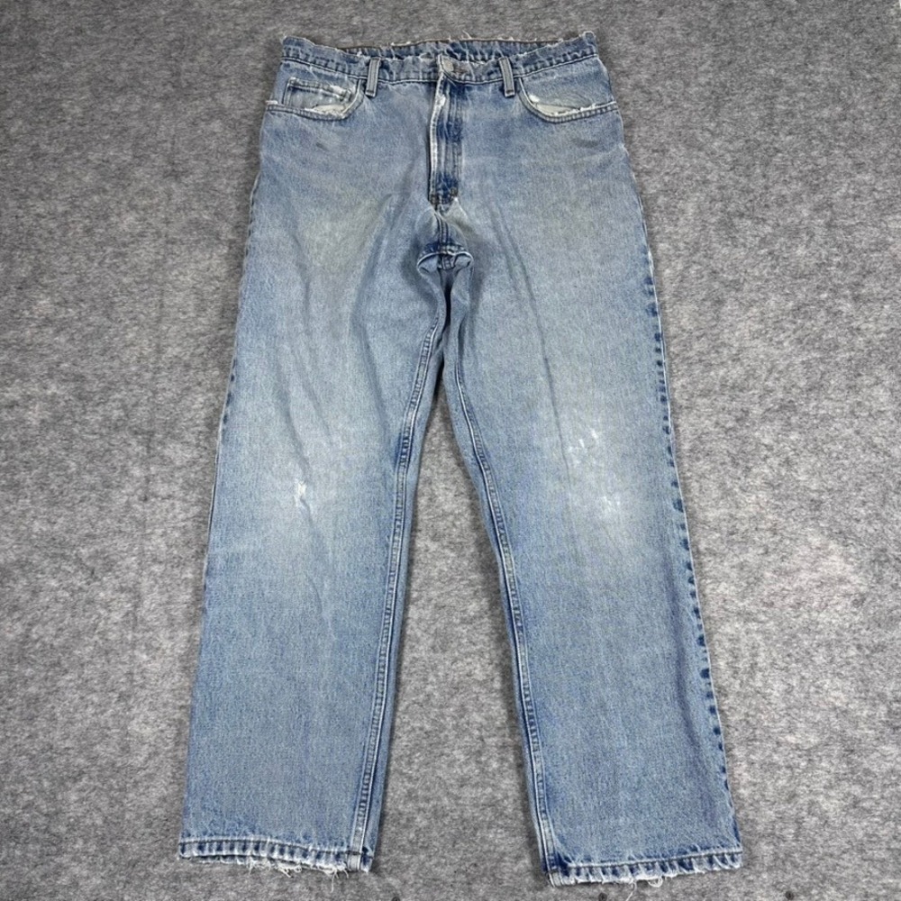 Polo Ralph Lauren Jeans Mens 34x30 Blue Good Loose Fit Distressed Denim